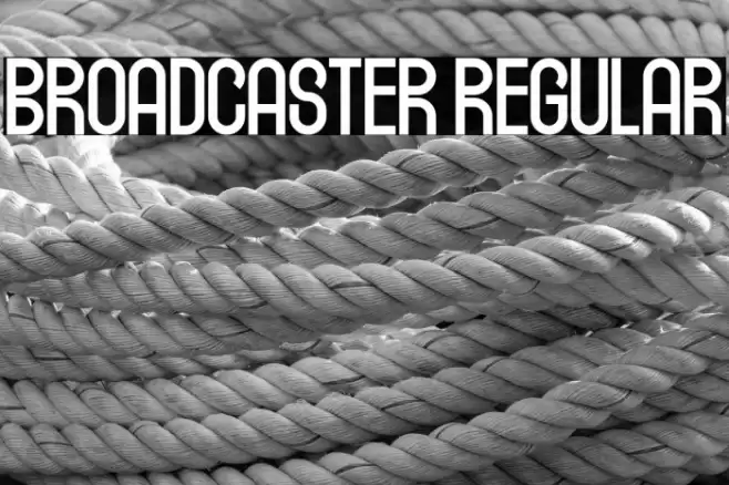 Broadcaster Regular Font examples