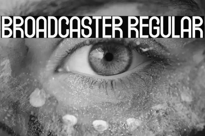 Broadcaster Regular Font examples