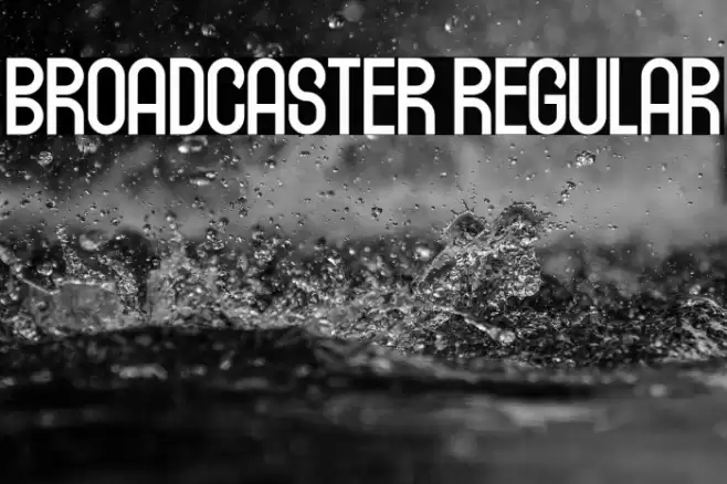 Broadcaster Regular Font examples