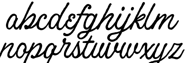 BroadleyScriptDEMO Font LOWERCASE