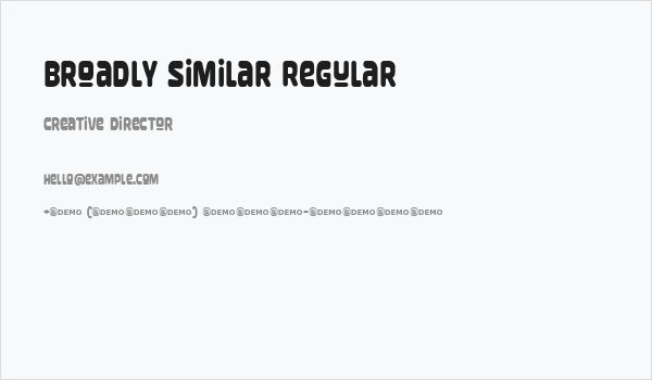Broadly Similar Regular Business Card