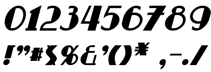 Broadmoor Bold Italic Font OTHER CHARS