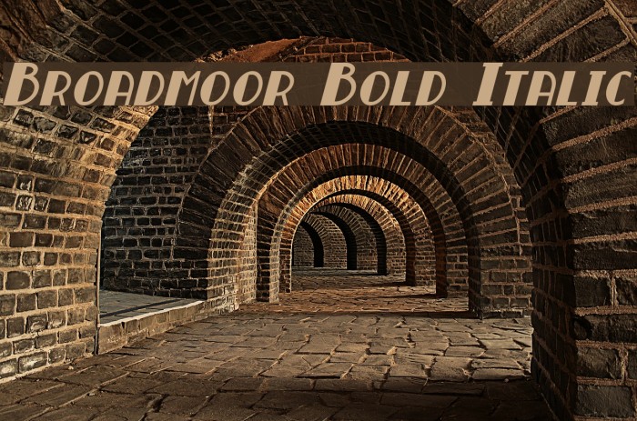 Broadmoor Bold Italic Font examples