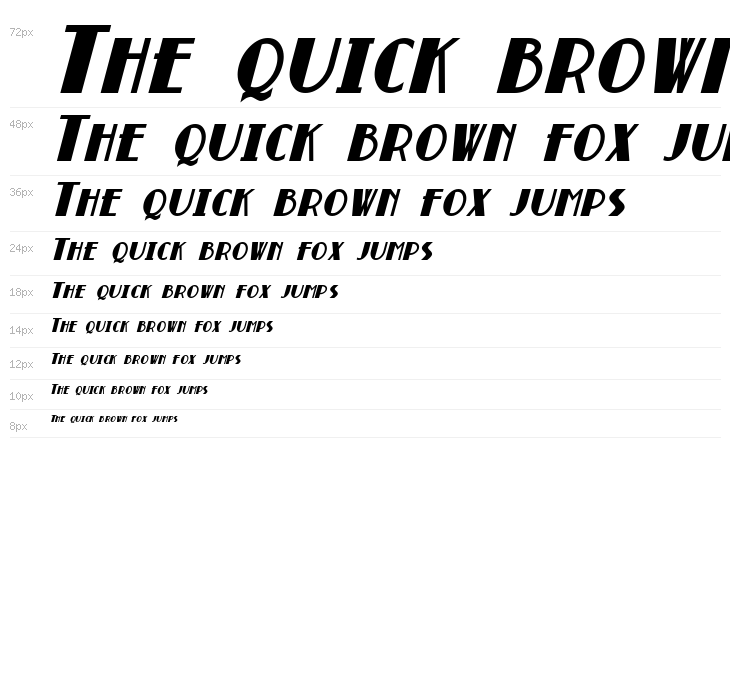 Broadmoor Bold Italic Waterfall