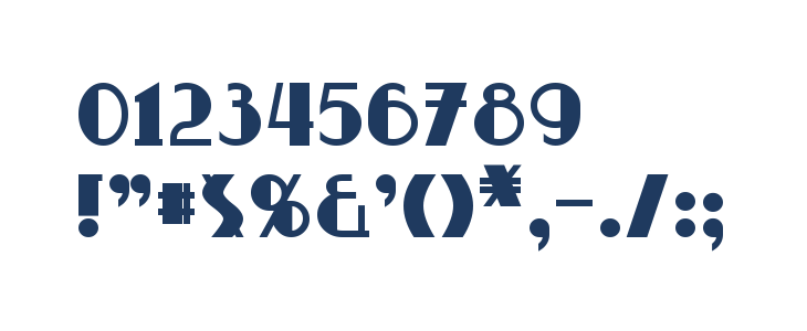 Broadmoor Bold Other Characters