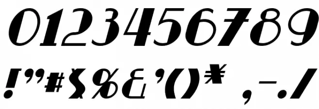 Broadmoor Italic خط محارف أخرى