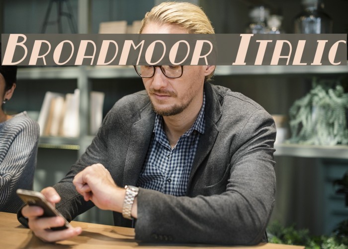 Broadmoor Italic Font examples