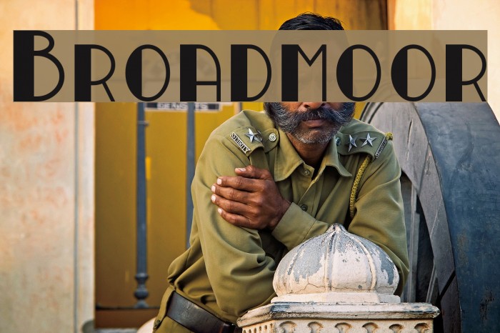 Broadmoor Font examples