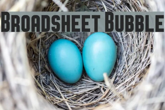 Broadsheet Bubble Example 1
