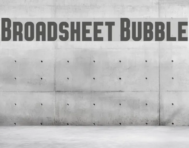 Broadsheet Bubble Example 2