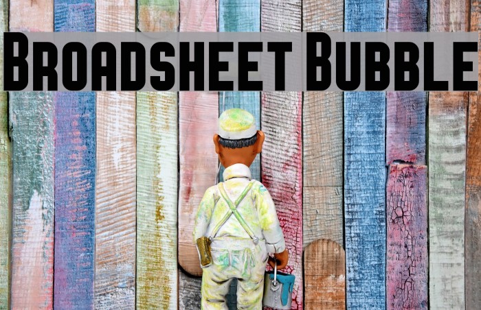 Broadsheet Bubble Font examples