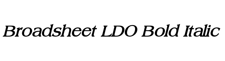 Broadsheet LDO Bold Italic Font