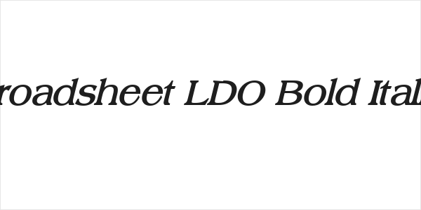 Broadsheet LDO Bold Italic Logo