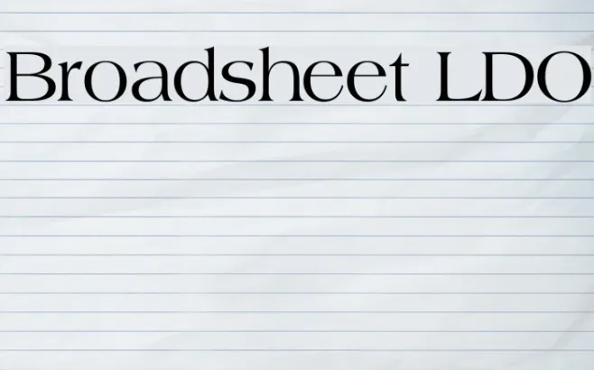 Broadsheet LDO Example 2