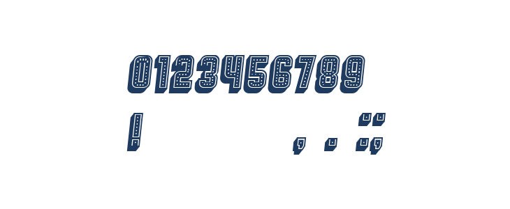 Broadway 3D Filled Italic Other Characters