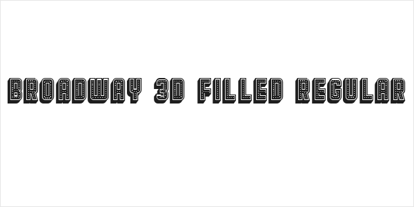 Broadway 3D Filled Regular Logo