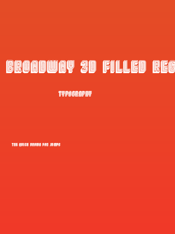 Broadway 3D Filled Regular Poster