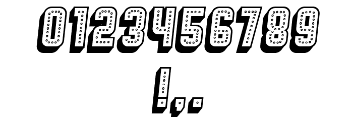 Broadway 3D Italic Font OTHER CHARS