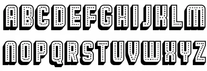 Broadway 3D Regular Font Litere mici
