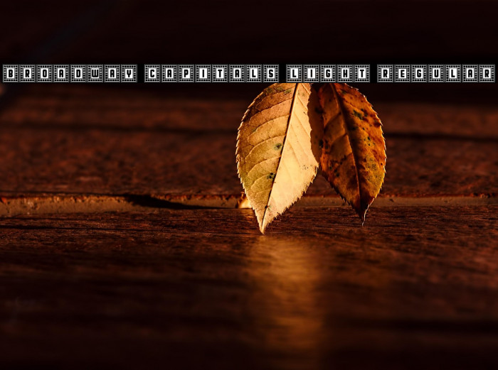 Broadway Capitals Light Regular Example 1