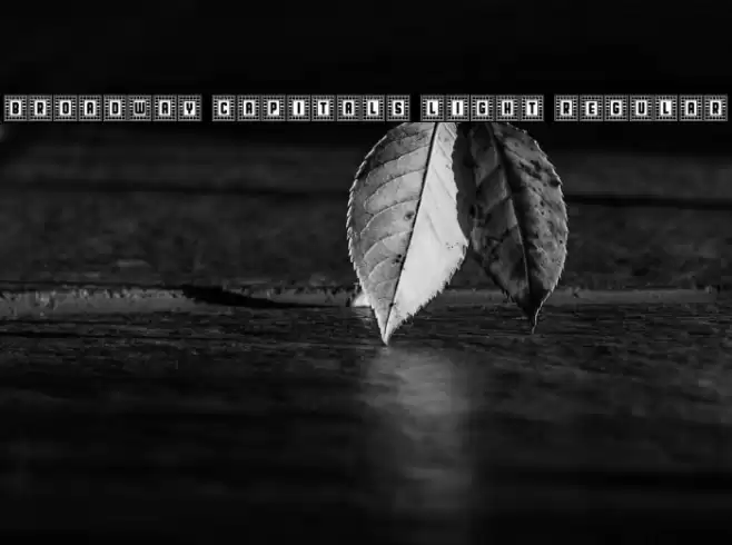 Broadway Capitals Light Regular Font examples