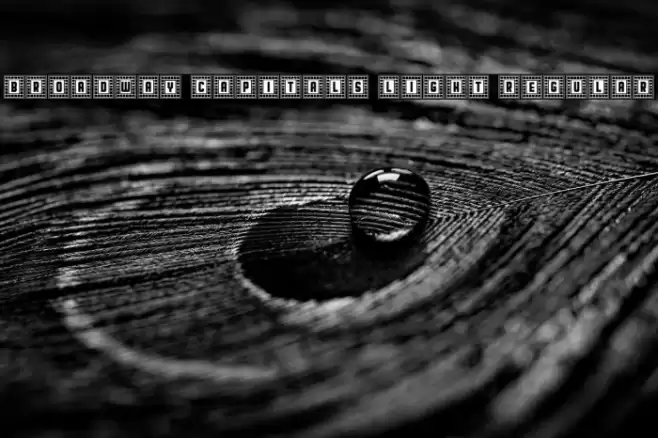 Broadway Capitals Light Regular Font examples