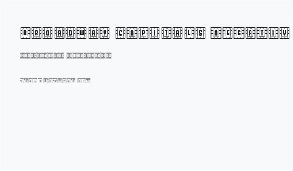 Broadway Capitals Negativ Regular Business Card