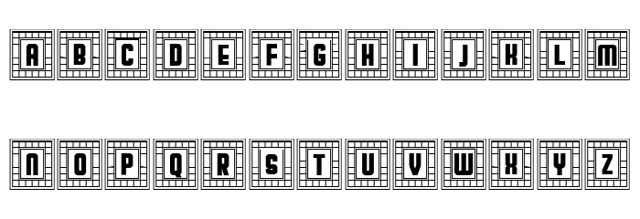 Broadway Capitals Negativ Regular Font LOWERCASE