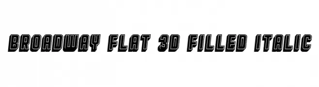 Broadway Flat 3D Filled Italic  لخطوط تنزيل