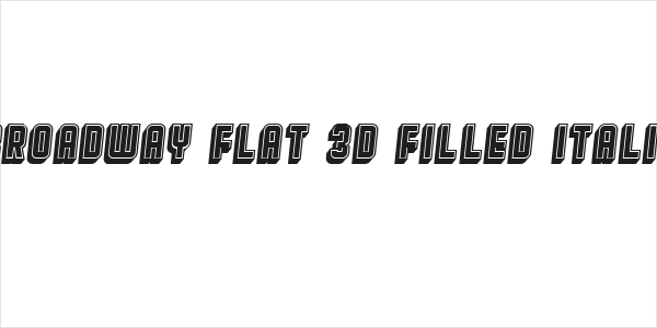 Broadway Flat 3D Filled Italic Logo