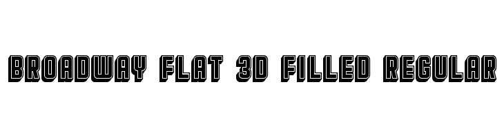 Broadway Flat 3D Filled Regular  font caratteri gratis