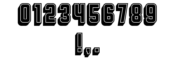 Broadway Flat 3D Filled Regular Font OTHER CHARS