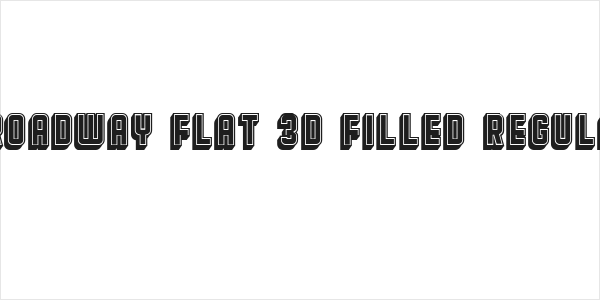 Broadway Flat 3D Filled Regular Logo