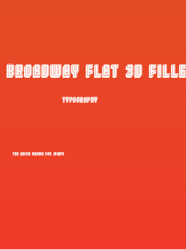 Broadway Flat 3D Filled Regular Poster