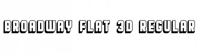 Broadway Flat 3D Regular  لخطوط تنزيل