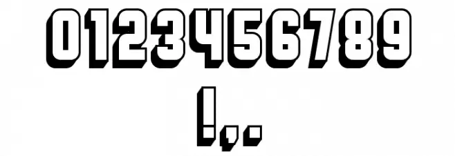 Broadway Flat 3D Regular Font OTHER CHARS