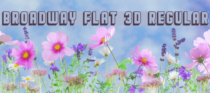 Broadway Flat 3D Regular Font examples