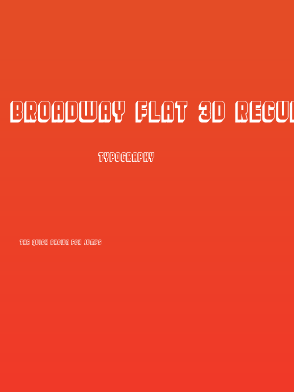 Broadway Flat 3D Regular Poster