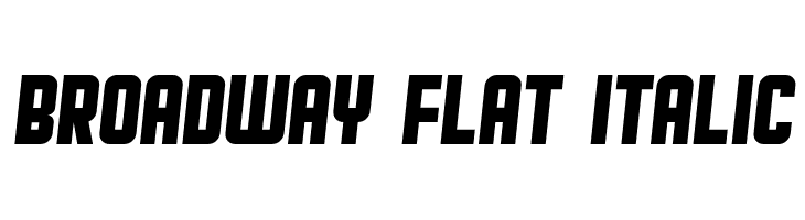 Broadway Flat Italic Font