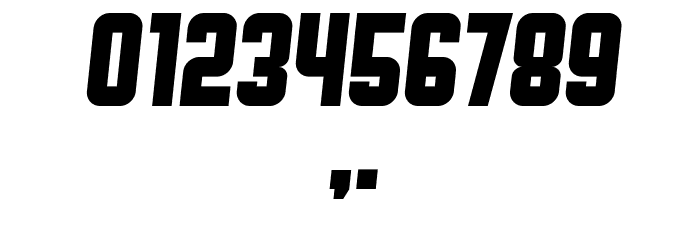 Broadway Flat Italic Font OTHER CHARS