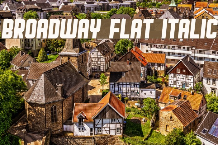 Broadway Flat Italic Font examples