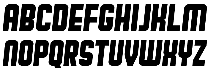 Broadway Flat Italic Font LOWERCASE