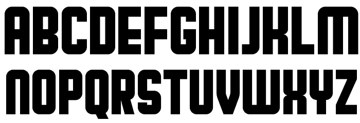 Broadway Flat Regular Font LOWERCASE
