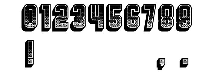 Broadway Gradient 3D Regular Font OTHER CHARS