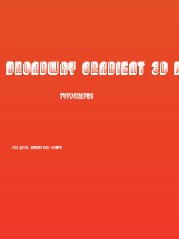 Broadway Gradient 3D Regular Poster