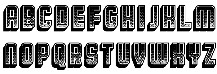 Broadway Gradient 3D Regular Font LOWERCASE