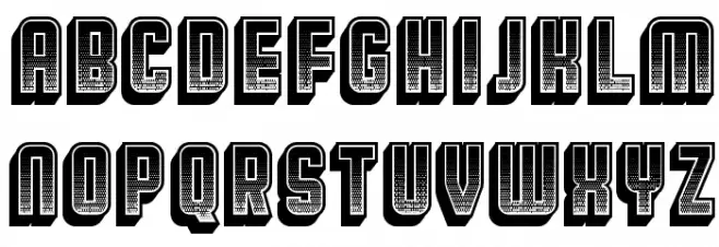 Broadway Gradient 3D Regular Caratteri MINUSCOLO