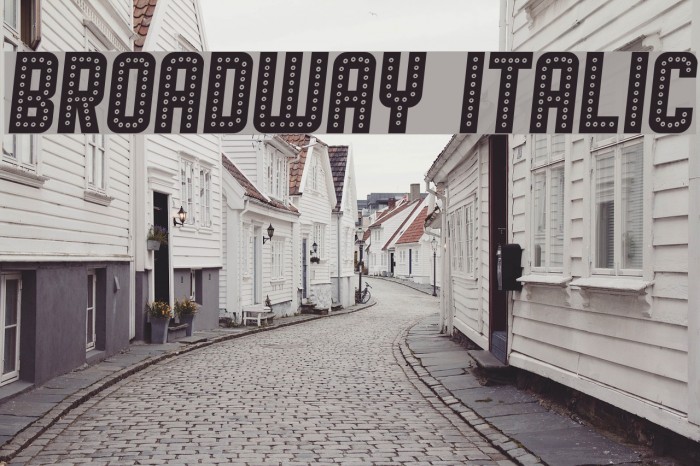 Broadway Italic Font examples