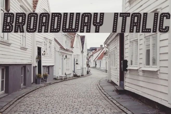 Broadway Italic Example 1