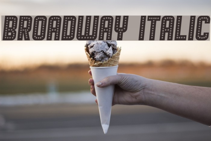 Broadway Italic Font examples